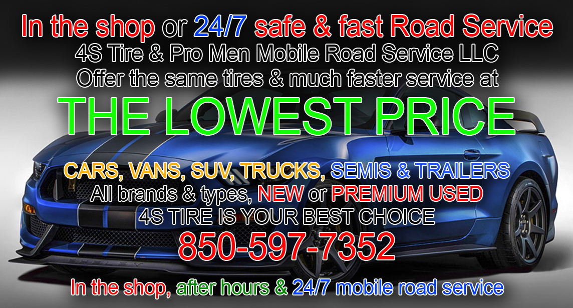 Tallahassee Tire shop Roadside Service and 24 hour Tire Repair